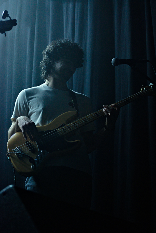 Mikey playing bass with wonderful grace